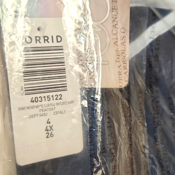 ❤️NWT VINTAGE TORRID SHORTS - MICKEY MOUSE CLUB - PULL ON FLEECE - PLUS SIZE - Picture 7 of 16